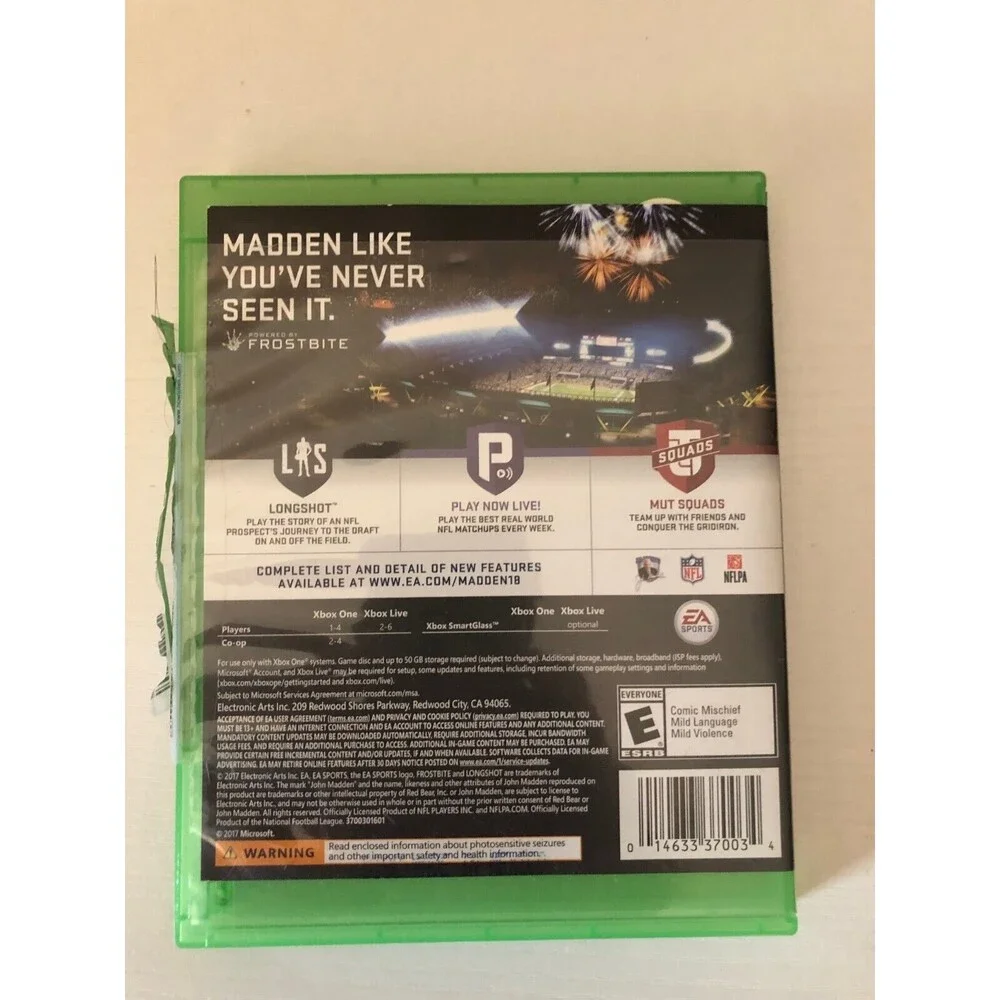 Madden NFL 18 (Microsoft Xbox One) Tom Brady Patriots Cover‎